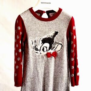 Monnalisa Bambi sweater dress size 12M
